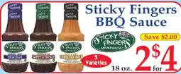 Market Basket Sticky Fingers BBQ Sauce offer