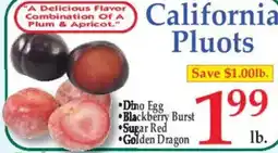 Market Basket California Pluots offer
