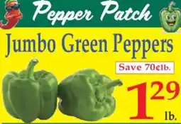 Market Basket Pepper Patch Jumbo Green Peppers offer