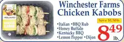 Market Basket Winchester farms chicken kabobs offer