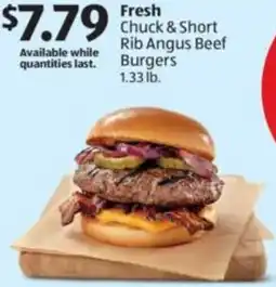 Aldi Fresh Chuck & Short Rib Angus Beef Burgers offer