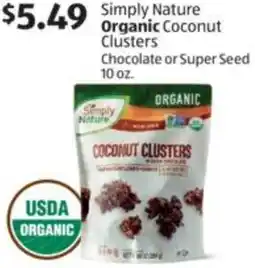 Aldi Simply Nature Organic Coconut Clusters offer
