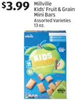 Aldi Millville Kids' Fruit & Grain Mini Bars offer