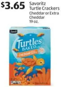Aldi Savoritz Turtle Crackers Cheddar or Extra Cheddar offer