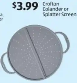 Aldi Crofton Colander or Splatter Screen offer