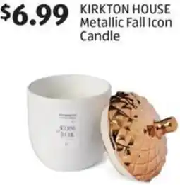 Aldi Kirkton house Metallic Fall Icon Candle offer