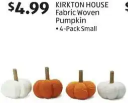 Aldi Fabric Woven Pumpkin offer