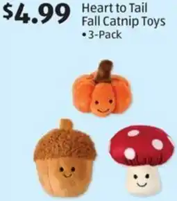 Aldi Heart to Tail Fall Catnip Toys offer