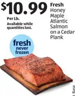 Aldi Fresh Honey Maple Atlantic Salmon on a Cedar Plank offer