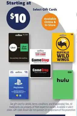 Family Dollar Select Gift Cards offer