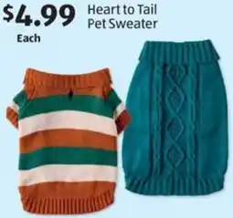 Aldi Heart to Tail Pet Sweater offer