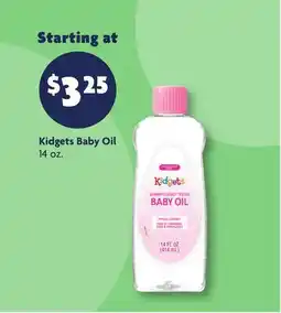 Family Dollar Kidgets Baby Oil offer