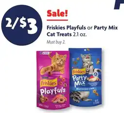 Family Dollar Friskies Playfuls or Party Mix Cat Treats offer