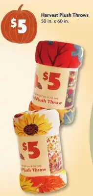 Family Dollar Harvest Plush Throws offer