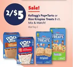 Family Dollar Kellogg's Pop • Tarts or Rice Krispies Treats offer