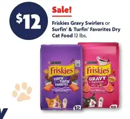 Family Dollar Friskies Gravy Swirlers or Surfin' & Turfin' Favorites Dry Cat Food offer