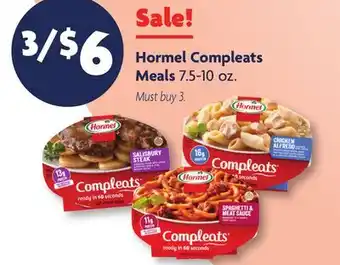 Family Dollar Hormel Compleats Meals offer