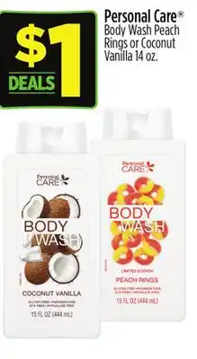Dollar General Personal Care Body Wash Peach Rings or Coconut Vanilla offer
