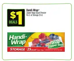 Dollar General Handi-Wrap Zipper Bags Quart Freezer 16 ct. or Storage 25 ct offer