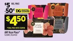 Dollar General Koze Place Candles offer