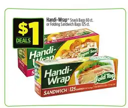 Dollar General Handi-Wrap Snack Bags 60 ct. or Folding Sandwich Bags 125 ct offer