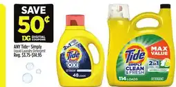 Dollar General Tide Simply Liquid Laundry Detergent offer
