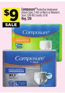 Dollar General Composure Protective Underwear offer
