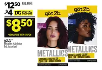 Dollar General göt2b Metallics Hair Color offer