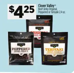 Dollar General Clover Valley Beef Jerky Original, Peppered or Teriyaki offer