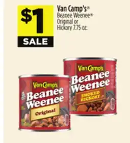 Dollar General Van Camp's Beanee Weenee Original or Hickory offer
