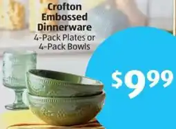 Aldi Crofton Embossed Dinnerware offer