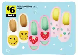 Dollar General Back to School Slippers offer