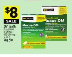 Dollar General DG health Mucus Relief or DM Max offer