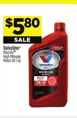 Dollar General Valvoline MaxLife High Mileage Motor Oil offer
