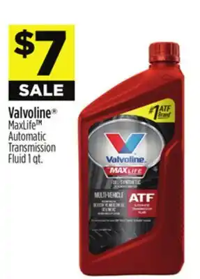 Dollar General Valvoline MaxLife Automatic Transmission Fluid offer