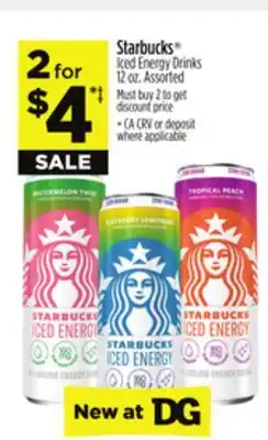 Dollar General Starbucks Iced Energy Drinks offer