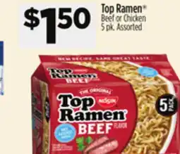 Dollar General Top Ramen Beef or Chicken offer
