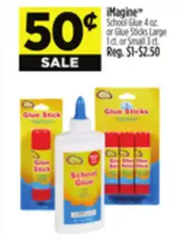 Dollar General iMagine School Glue 4 oz. or Glue Sticks Large 1 ct. or Small 3 ct offer