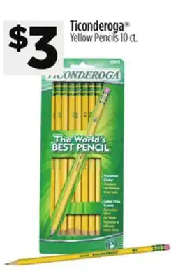 Dollar General Ticonderoga Yellow Pencils offer