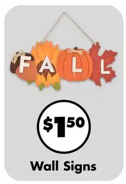 Dollar Tree Wall Signs offer
