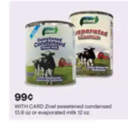 CVS Zivel sweetened condensed 13.8 oz or evaporated milk 12 oz offer