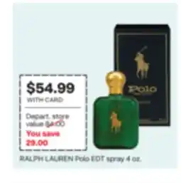 CVS RALPH LAUREN Polo EDT spray 4 oz offer