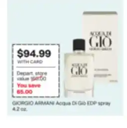 CVS GIORGIO ARMANI Acqua Di Giò EDP spray offer