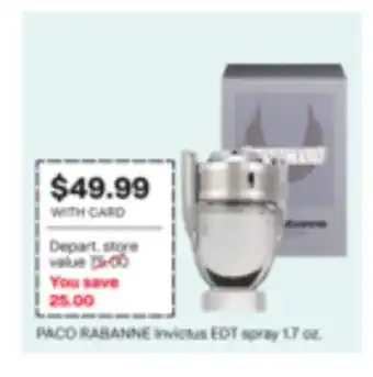 CVS PACO RABANNE Invictus EDT spray offer