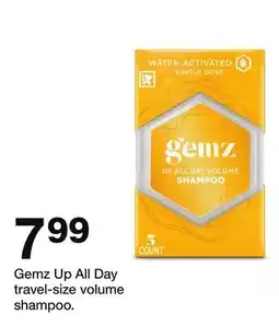 Target Gemz Up All Day travel-size volume shampoo offer