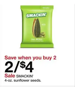 Target SMACKIN' 4-oz. sunflower seeds offer