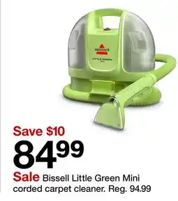 Target Bissell Little Green Mini corded carpet cleaner offer