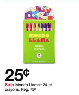 Target Mondo Llama 24-ct. crayons offer