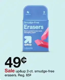 Target up&up 2-ct. smudge-free erasers offer