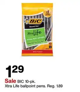 Target BIC 10-pk. Xtra Life ballpoint pens offer